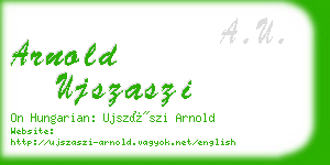 arnold ujszaszi business card